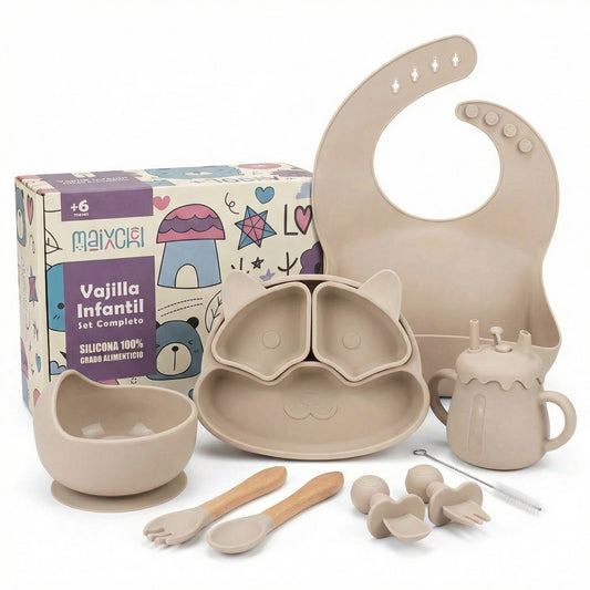 Set completo BLW | Vajilla de silicona para bebé