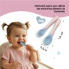 cubiertos bebe silicona con mango de bambu MAIXCHEL